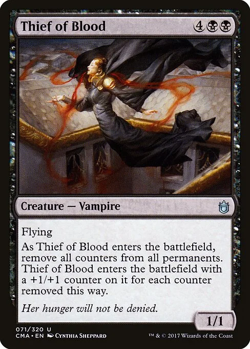 Thief of Blood, carta Magic di tipo Creature — Vampire illustrata da Cynthia Sheppard