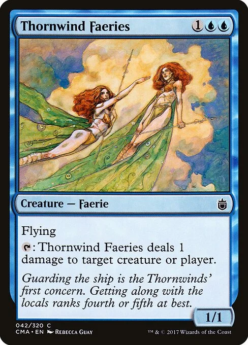 Thornwind Faeries, carta Magic di tipo Creature — Faerie illustrata da Rebecca Guay