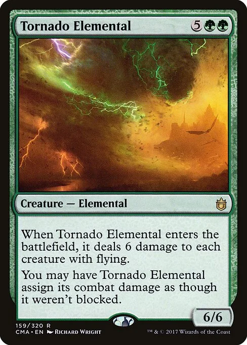 Tornado Elemental, carta Magic di tipo Creature — Elemental illustrata da Richard Wright