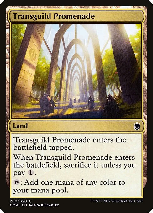 Transguild Promenade, carta Magic di tipo Land illustrata da Noah Bradley