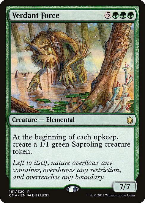 Verdant Force, carta Magic di tipo Creature — Elemental illustrata da DiTerlizzi
