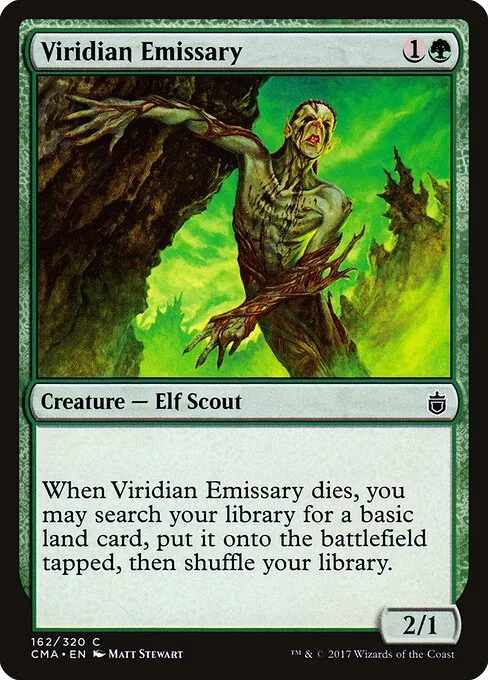 Viridian Emissary, carta Magic di tipo Creature — Phyrexian Elf Scout illustrata da Matt Stewart