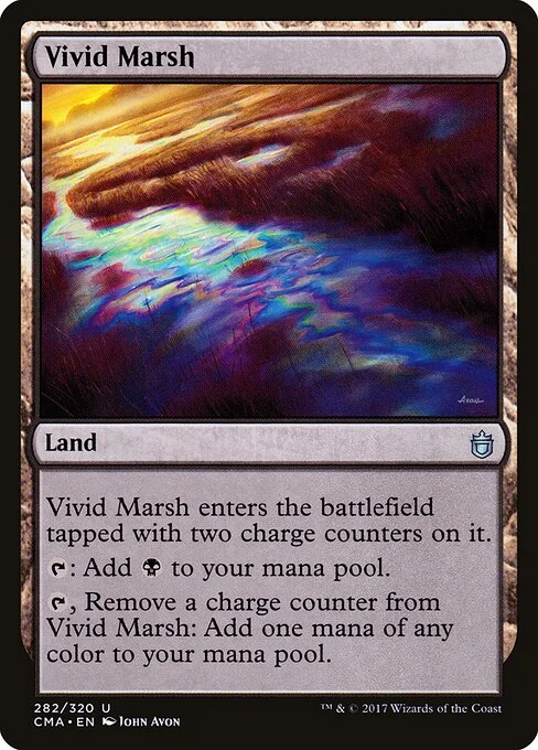 Vivid Marsh, carta Magic di tipo Land illustrata da John Avon