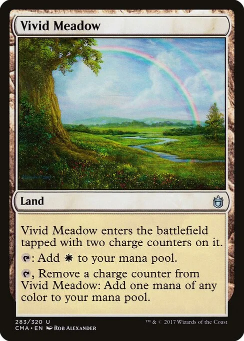 Vivid Meadow, carta Magic di tipo Land illustrata da Rob Alexander