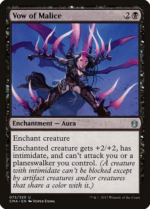 Vow of Malice, carta Magic di tipo Enchantment — Aura illustrata da Jesper Ejsing