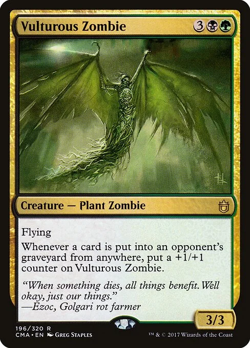Vulturous Zombie, carta Magic di tipo Creature — Plant Zombie illustrata da Greg Staples