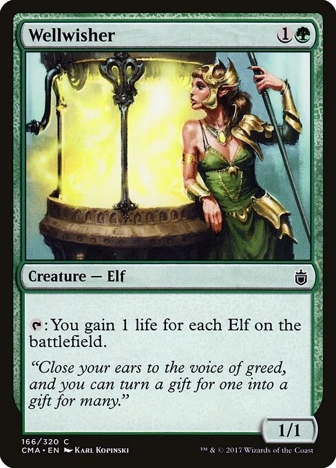 Wellwisher, carta Magic di tipo Creature — Elf illustrata da Karl Kopinski