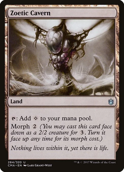 Zoetic Cavern, carta Magic di tipo Land illustrata da Lars Grant-West