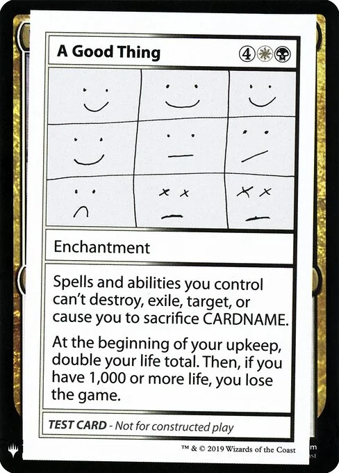 A Good Thing, carta Magic di tipo Enchantment illustrata da Yoni Skolnik