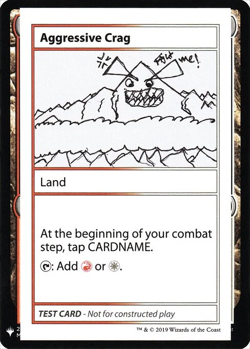 Aggressive Crag, carta Magic di tipo Land illustrata da Demitrios Feredinos
