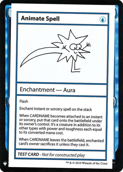 Animate Spell, carta Magic di tipo Enchantment — Aura illustrata da Alli Steele