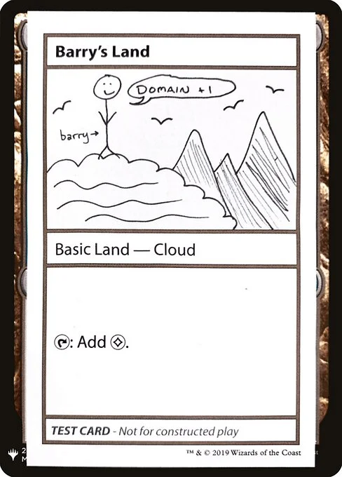 Barry's Land, carta Magic di tipo Basic Land — Cloud illustrata da Matt Tabak