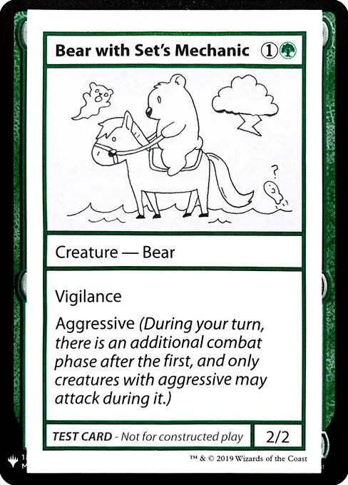 Bear with Set's Mechanic, carta Magic di tipo Creature — Bear illustrata da Annie Sardelis