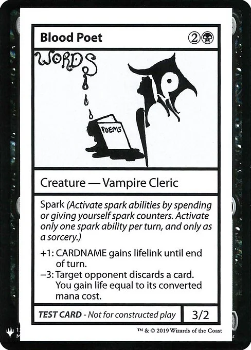 Blood Poet, carta Magic di tipo Creature — Vampire Cleric illustrata da Marsha Rivera