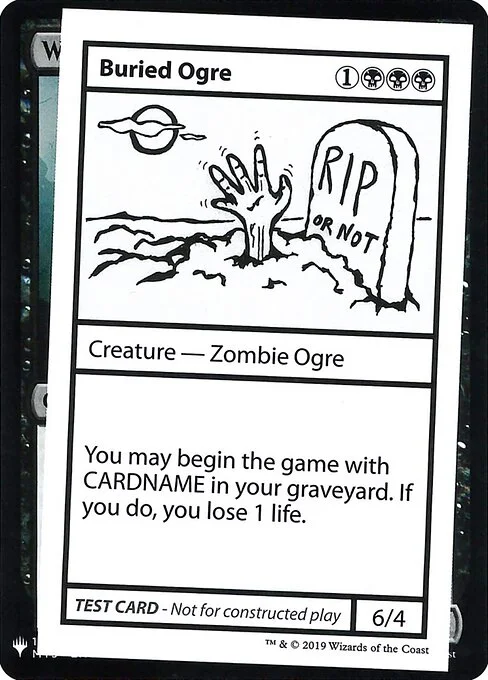 Buried Ogre, carta Magic di tipo Creature — Zombie Ogre illustrata da Dave Geyer