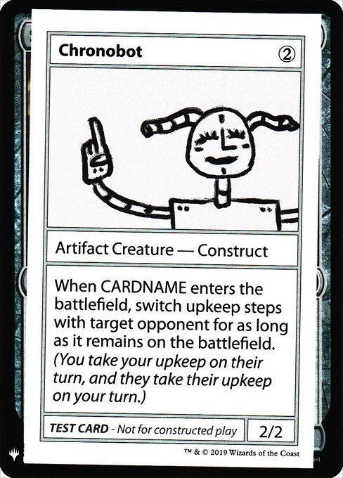 Chronobot, carta Magic di tipo Artifact Creature — Construct illustrata da Stephanie Mitchell