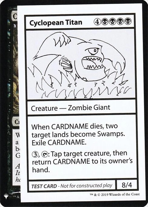 Cyclopean Titan, carta Magic di tipo Creature — Zombie Giant illustrata da Matt Smith