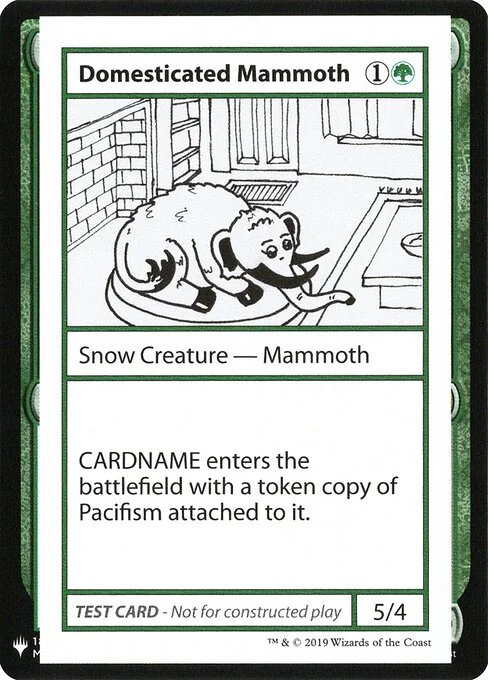 Domesticated Mammoth, carta Magic di tipo Snow Creature — Mammoth illustrata da Jade Granger