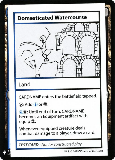 Domesticated Watercourse, carta Magic di tipo Land illustrata da Joe Torra