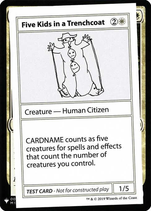 Five Kids in a Trenchcoat, carta Magic di tipo Creature — Human Citizen illustrata da Emily Teng