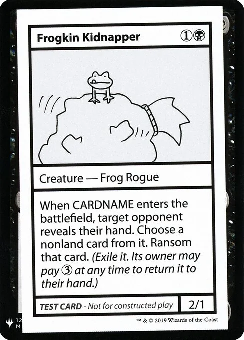 Frogkin Kidnapper, carta Magic di tipo Creature — Frog Rogue illustrata da Mark Heggen