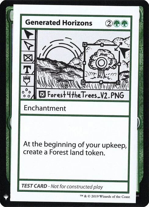 Generated Horizons, carta Magic di tipo Enchantment illustrata da Daniel Holt