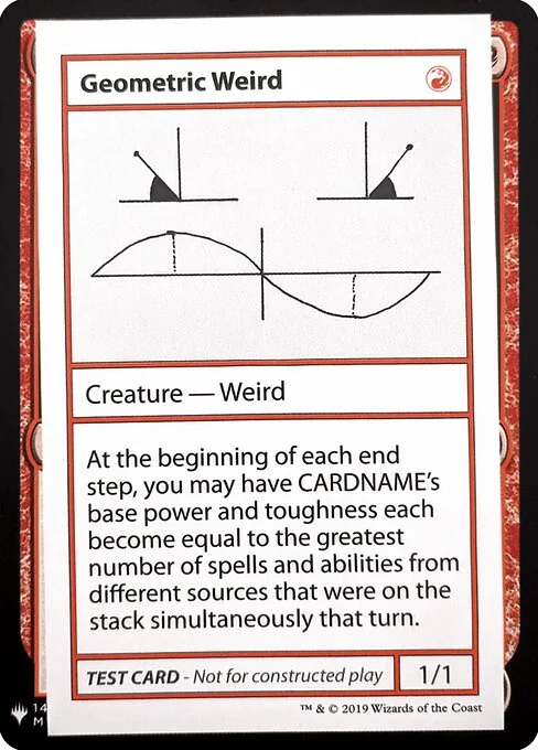 Geometric Weird, carta Magic di tipo Creature — Weird illustrata da Matthew Gregory