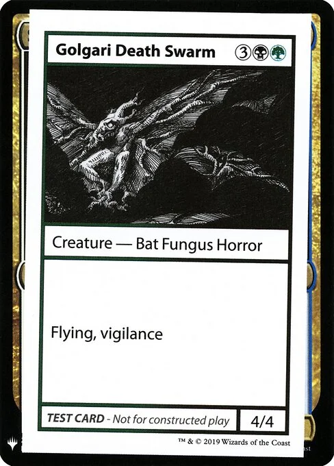 Golgari Death Swarm, carta Magic di tipo Creature — Bat Fungus Horror illustrata da Ovidio Cartagena