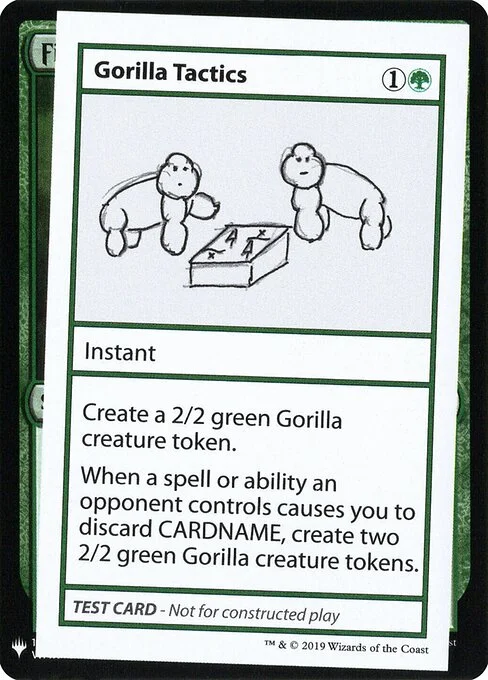 Gorilla Tactics, carta Magic di tipo Instant illustrata da Jiachen Tao