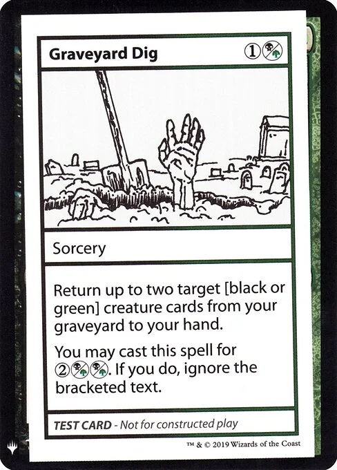 Graveyard Dig, carta Magic di tipo Sorcery illustrata da Sandra Everingham