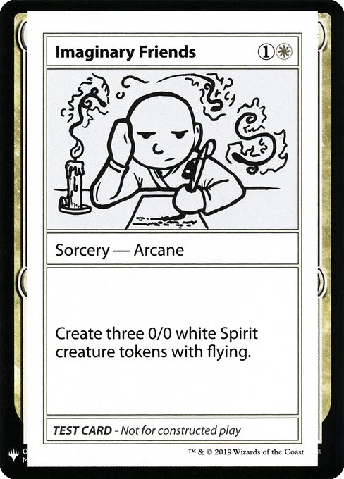 Imaginary Friends, carta Magic di tipo Sorcery — Arcane illustrata da Daniel Holt