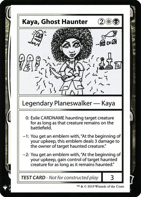 Kaya, Ghost Haunter, carta Magic di tipo Legendary Planeswalker — Kaya illustrata da Sydney Adams