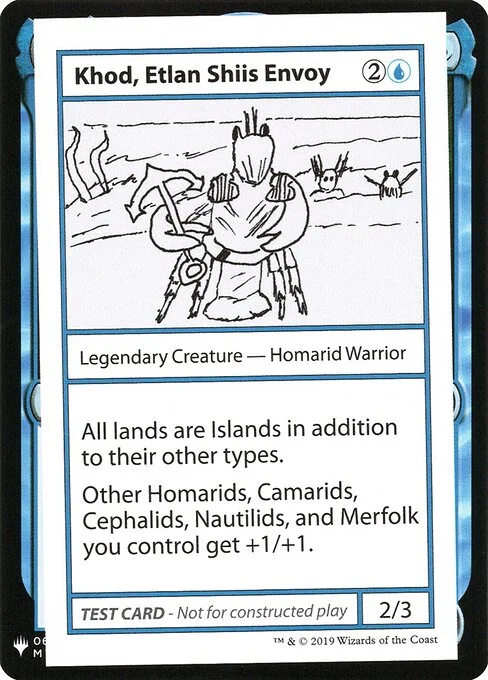Khod, Etlan Shiis Envoy, carta Magic di tipo Legendary Creature — Homarid Warrior illustrata da Dave Humpherys
