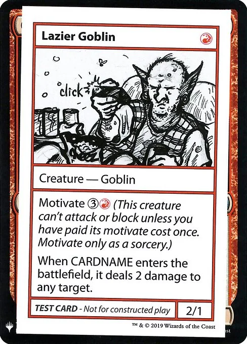 Lazier Goblin, carta Magic di tipo Creature — Goblin illustrata da Mark Price