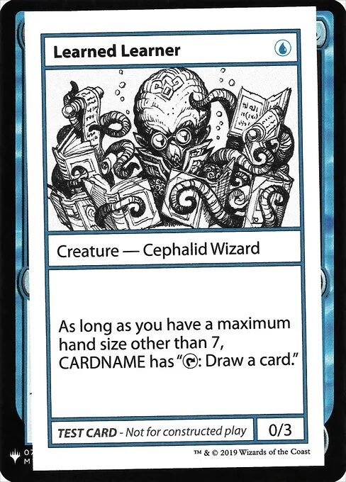 Learned Learner, carta Magic di tipo Creature — Cephalid Wizard illustrata da Nick Southam
