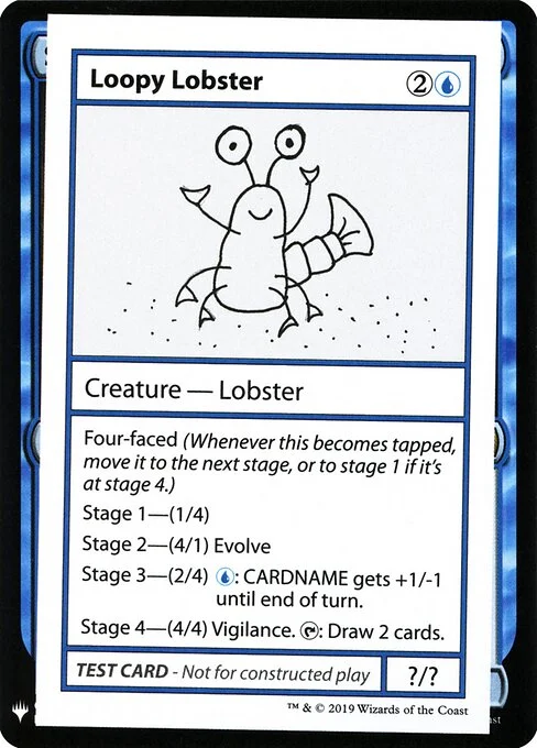 Loopy Lobster, carta Magic di tipo Creature — Lobster illustrata da Rachel Turian