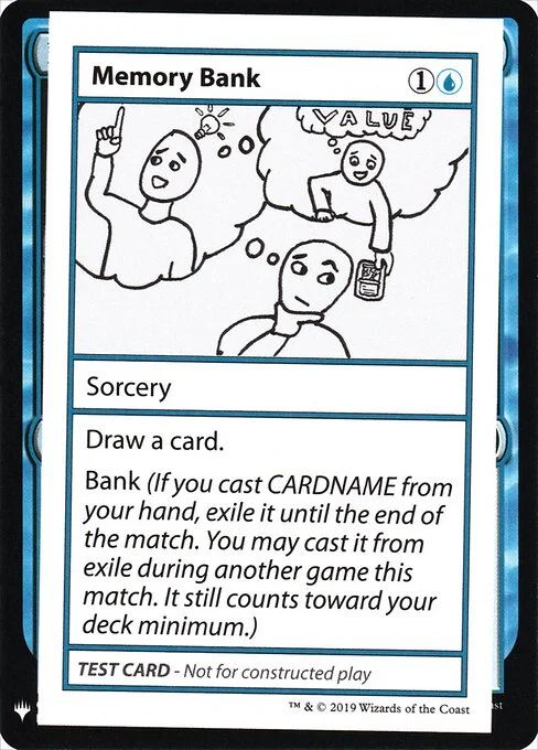 Memory Bank, carta Magic di tipo Sorcery illustrata da Pete White