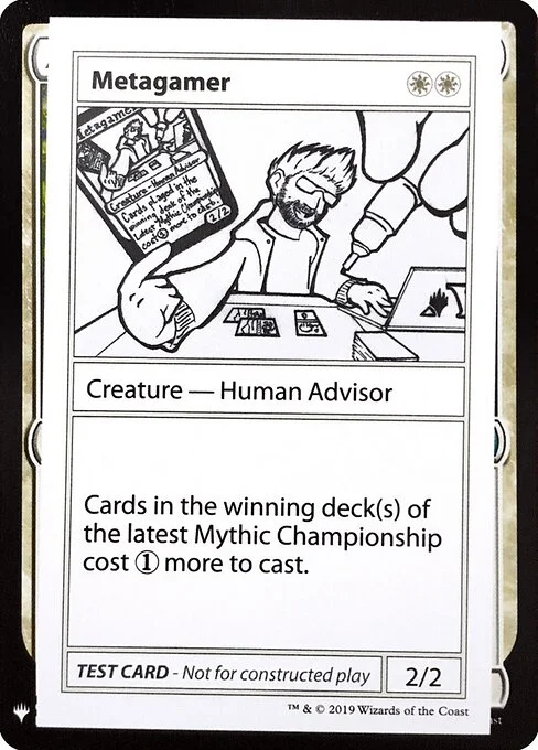 Metagamer, carta Magic di tipo Creature — Human Advisor illustrata da Francisco Martin