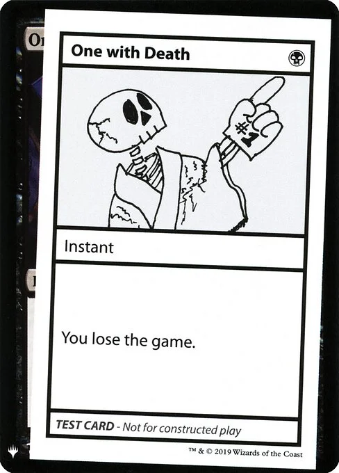 One with Death, carta Magic di tipo Instant illustrata da Robert J Schuster