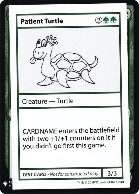 Patient Turtle, carta Magic di tipo Creature — Turtle illustrata da Katie Allison