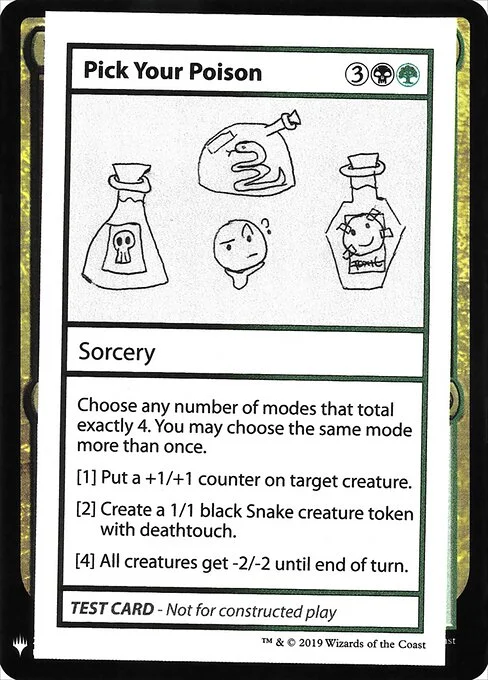 Pick Your Poison, carta Magic di tipo Sorcery illustrata da Corey Bowen