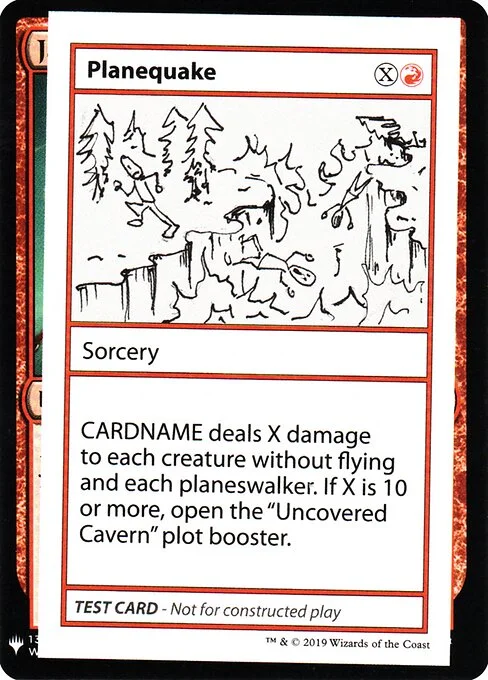 Planequake, carta Magic di tipo Sorcery illustrata da Chris Kiritz