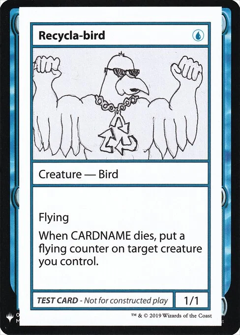 Recycla-bird, carta Magic di tipo Creature — Bird illustrata da Kevin Yee
