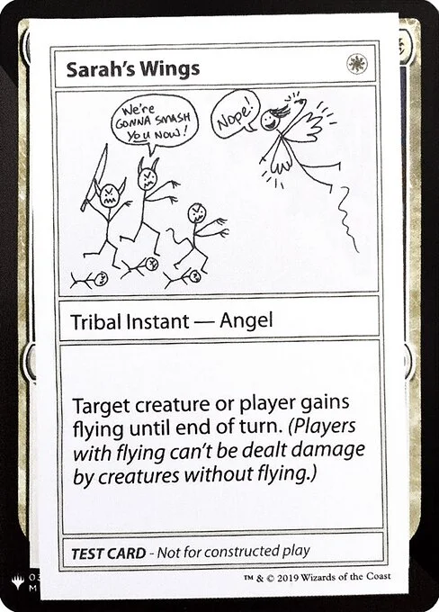 Sarah's Wings, carta Magic di tipo Tribal Instant — Angel illustrata da Sarah Keortge