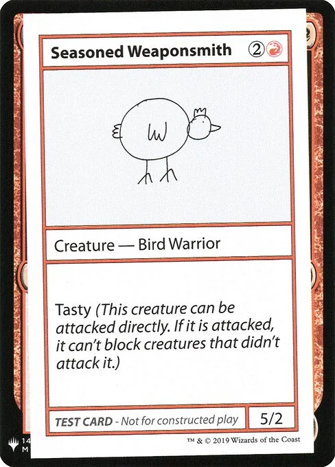 Seasoned Weaponsmith, carta Magic di tipo Creature — Bird Warrior illustrata da Mark L. Gottlieb
