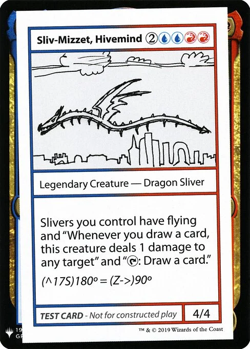 Sliv-Mizzet, Hivemind, carta Magic di tipo Legendary Creature — Dragon Sliver illustrata da Jeff Stewart