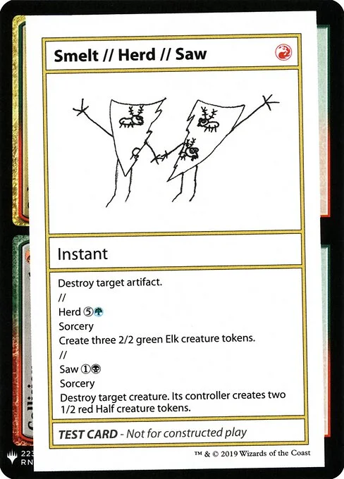 Smelt // Herd // Saw, carta Magic di tipo Instant // Sorcery // Sorcery illustrata da Alli Steele