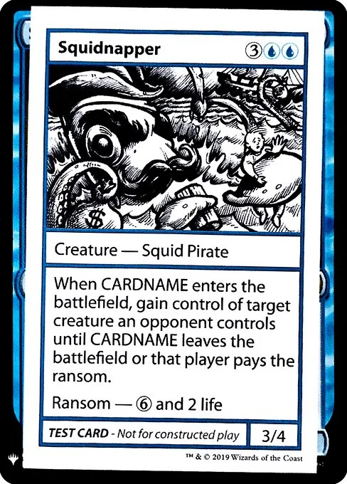 Squidnapper, carta Magic di tipo Creature — Squid Pirate illustrata da Jeff Carpenter