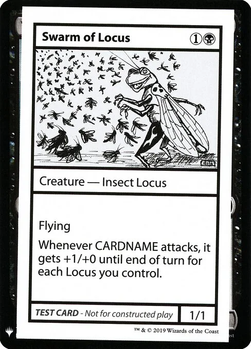 Swarm of Locus, carta Magic di tipo Creature — Insect Locus illustrata da Emily Maltby
