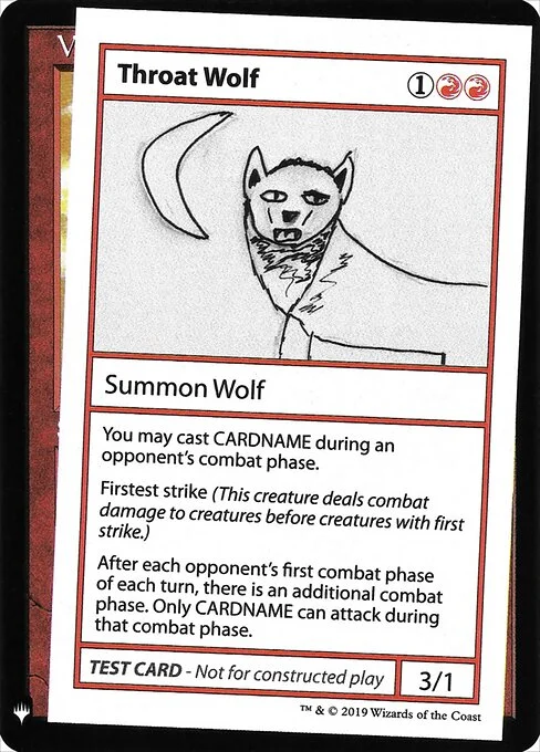 Throat Wolf, carta Magic di tipo Summon Wolf illustrata da Sam Stoddard